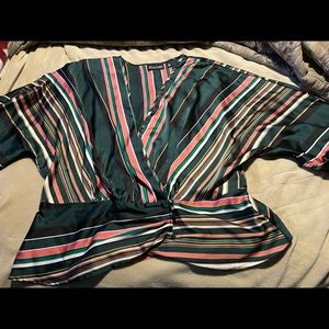 New York & Company wrap blouse